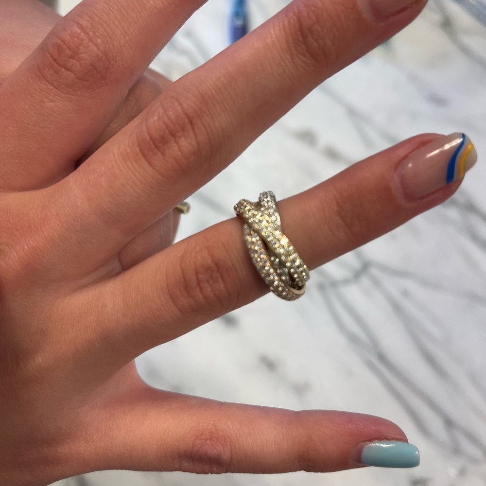 Pave diamond ring